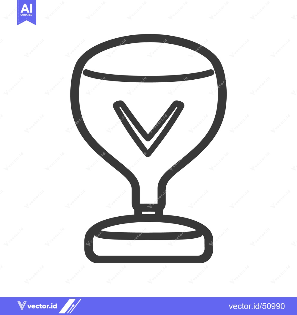 Premium Vector dari A stylised image of a goblet with a downward facing chevron