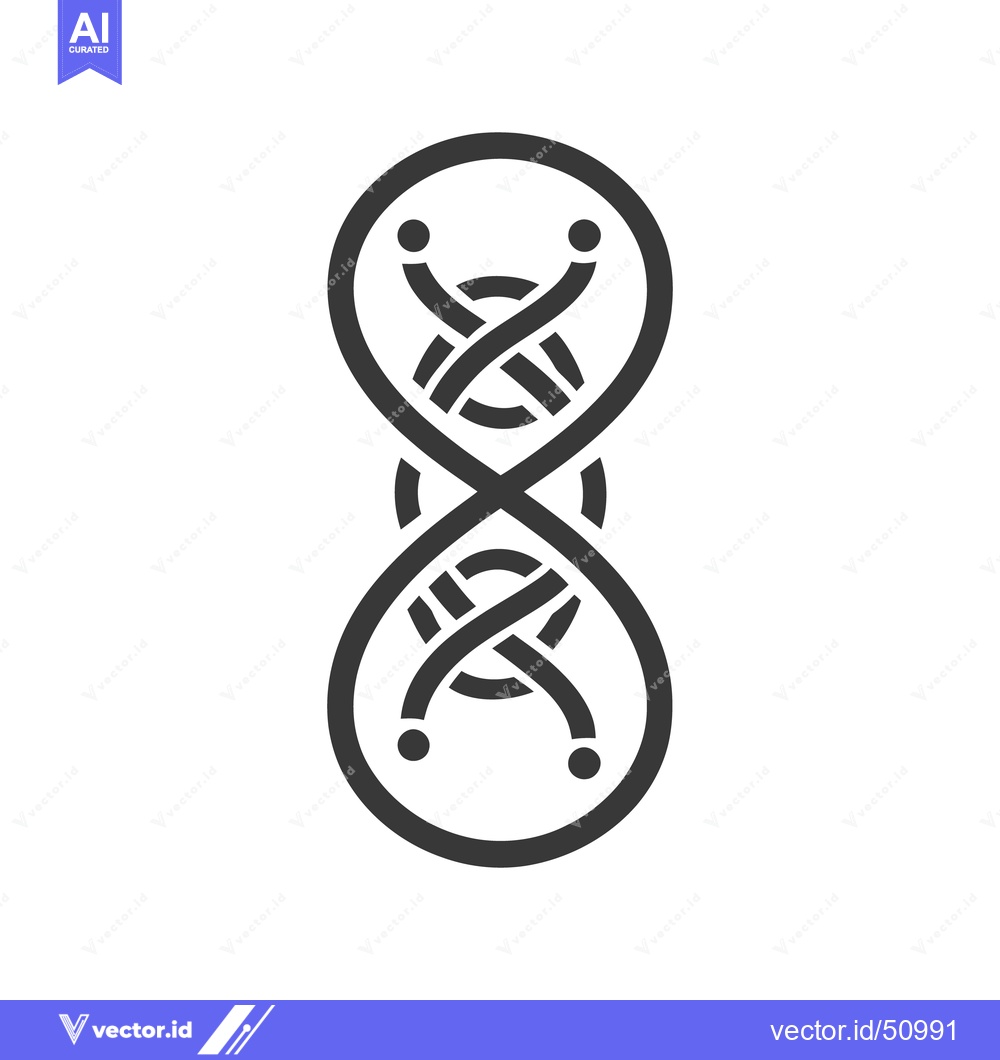 Premium Vector dari An intricate symmetrical design featuring knotted shapes and circular