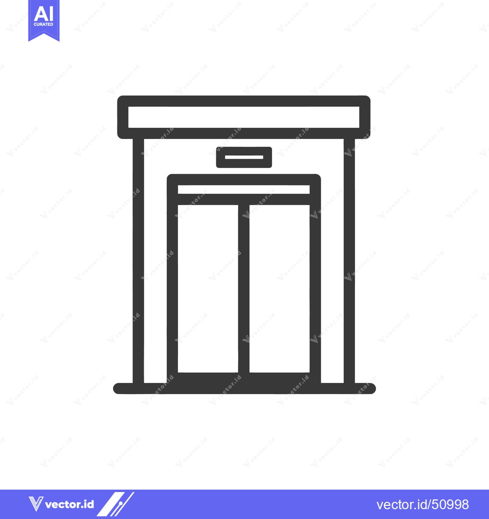 Premium Vector dari Minimalist Elevator Icon: Modern Design with Clean Lines and Simple Fo