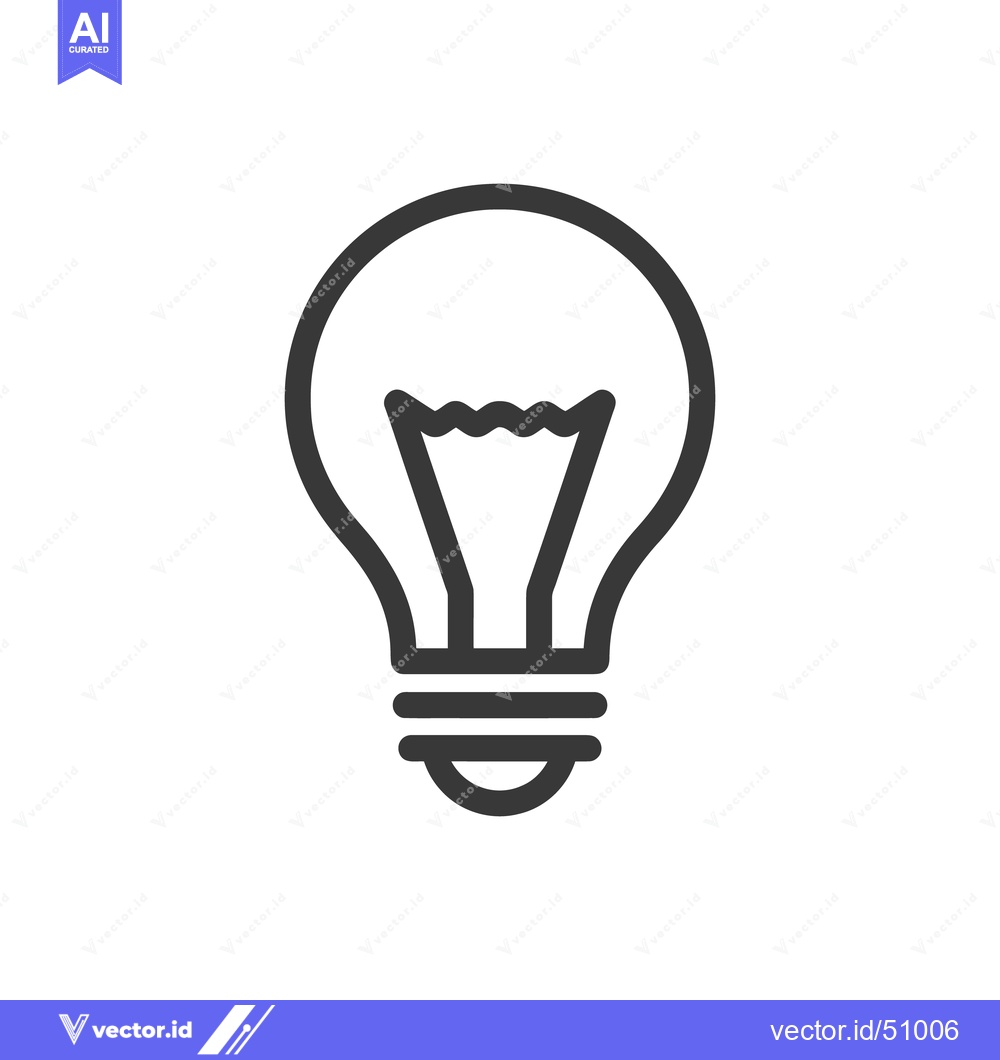 Premium Vector dari Minimalist Light Bulb Icon: Idea, Innovation, and Energy Symbolism