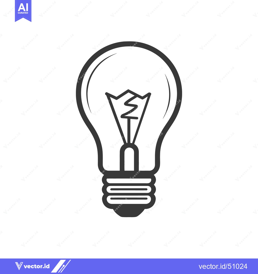 Premium Vector dari Illustration of an incandescent light bulb in a minimalist style