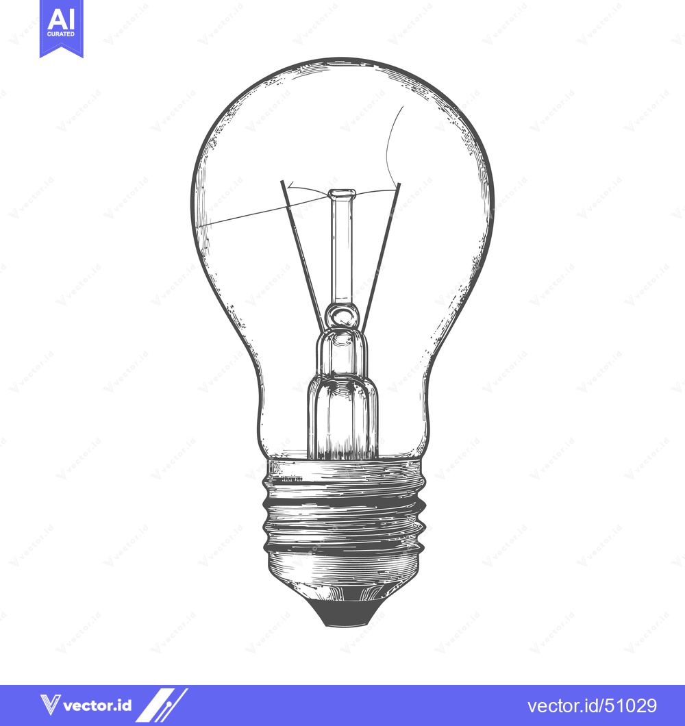 Premium Vector dari The detailed illustration of a standard incandescent light bulb