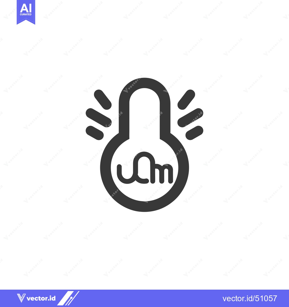 Premium Vector dari Lightbulb with "UCM" in the center and rays emanating from it