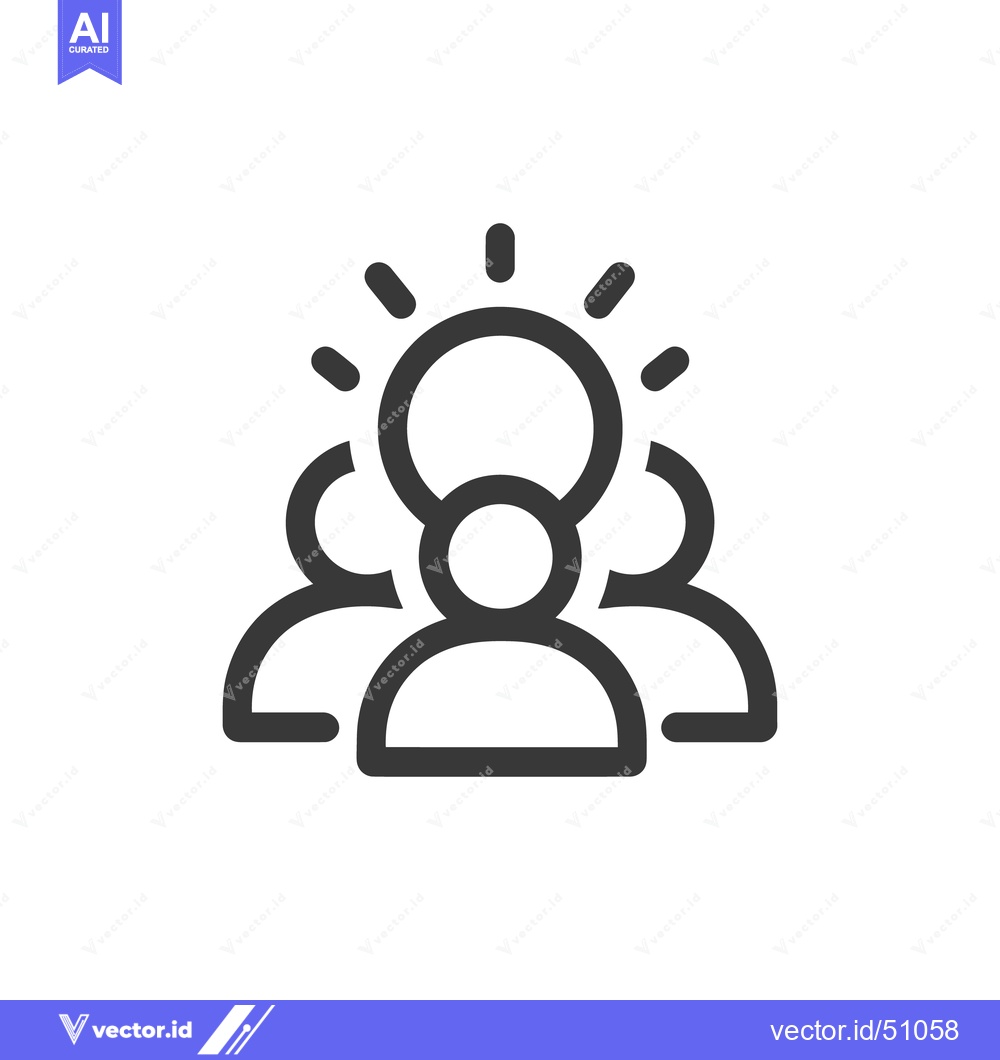 Premium Vector dari Teamwork Idea: Group of People with Lightbulb Brainstorming Icon