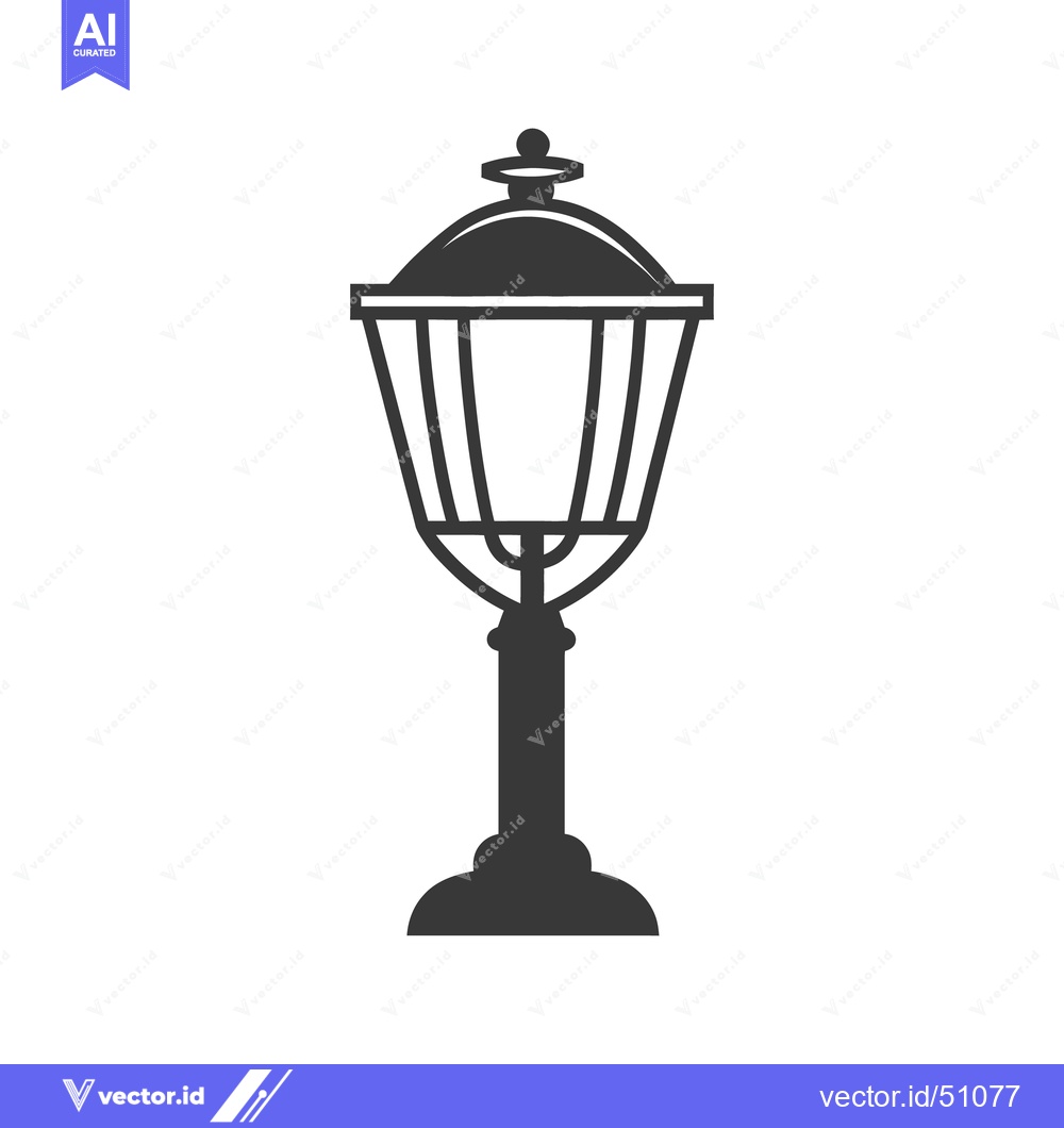 Premium Vector dari An isolated illustration depicting a classic outdoor street lamp desig