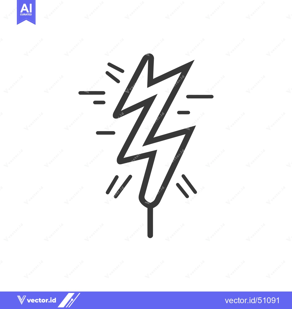 Premium Vector dari Lightning Bolt with Radial Lines Graphic