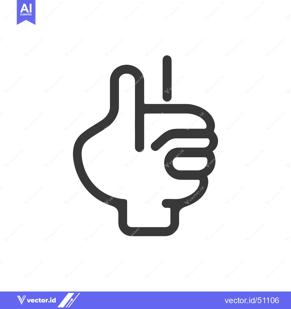 Premium Vector dari An illustrated hand showing the iconic thumbs up gesture