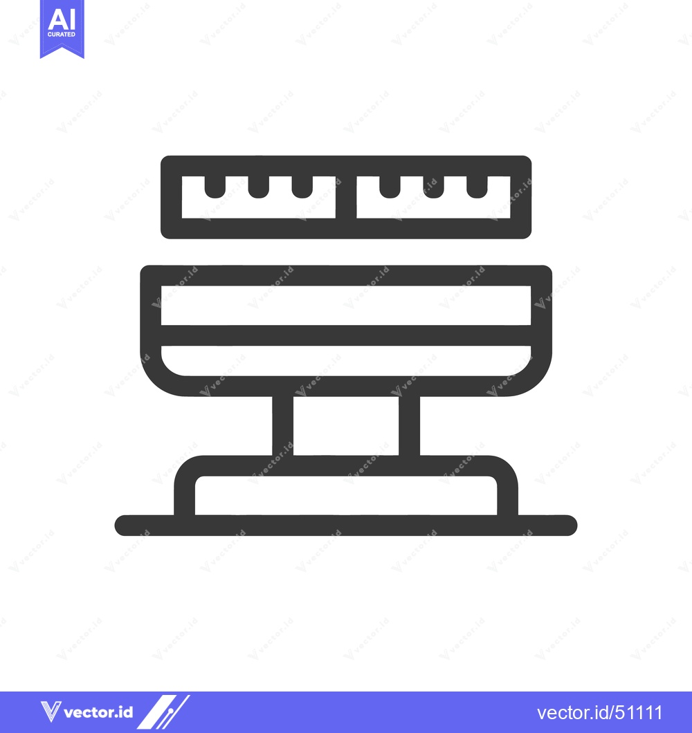 Premium Vector of Minimalist Icon of a Balance Scale with Precise Measurement Markings