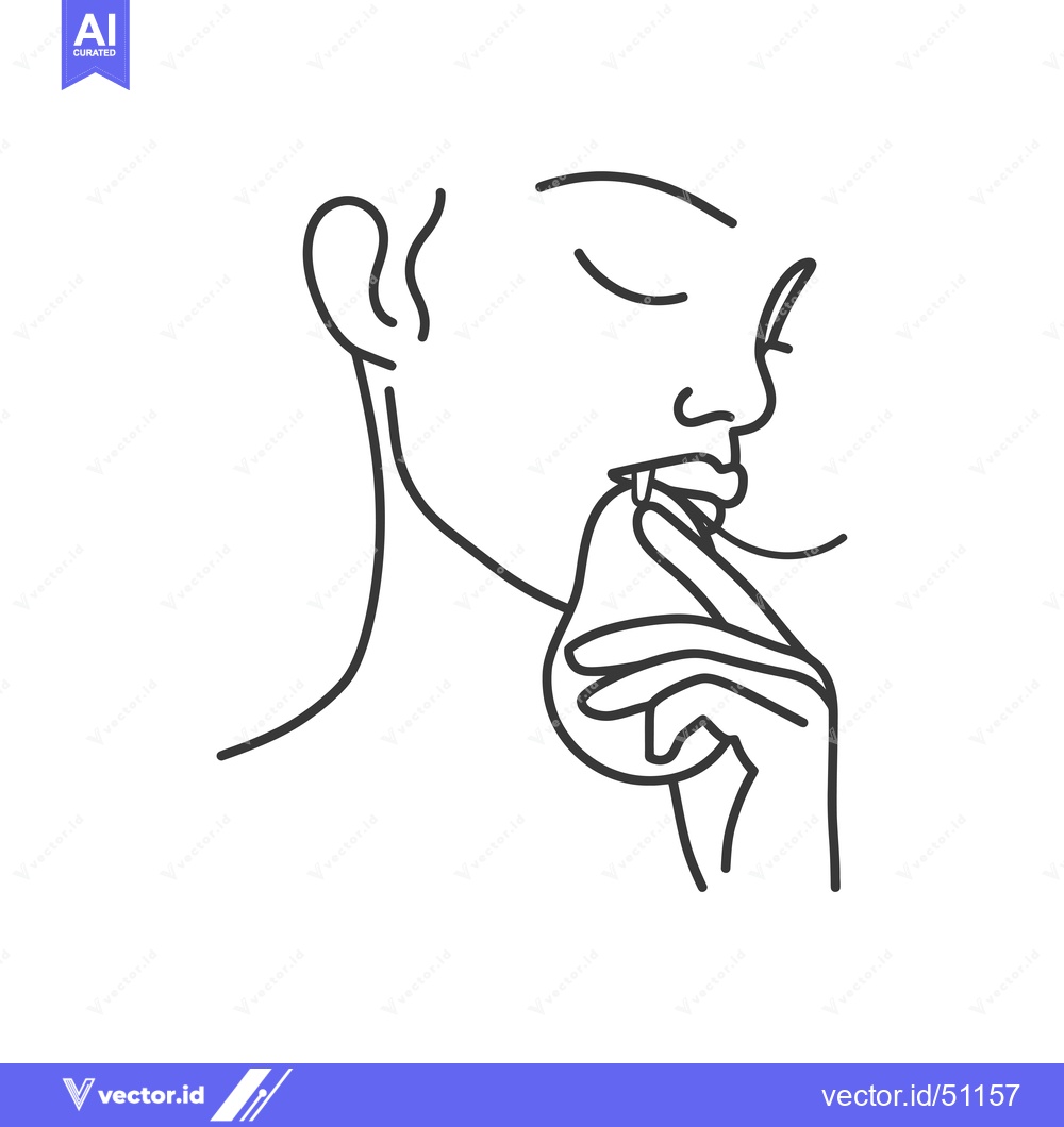 Premium Vector of Line Art Drawing of a Woman Holding a Pear