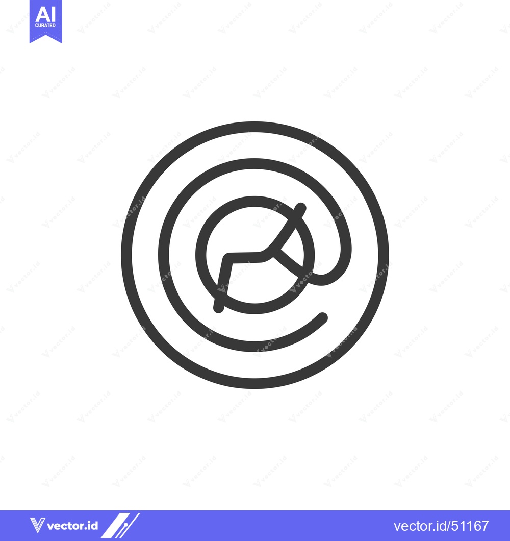 Premium Vector dari Line Art Graphic of an Arrow Inside Concentric Circles