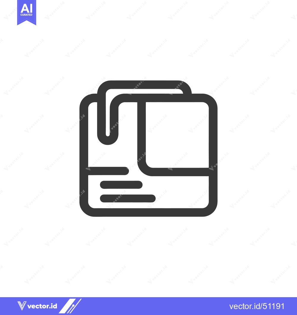 Premium Vector dari Line Art Icon of a Closed Cardboard Box