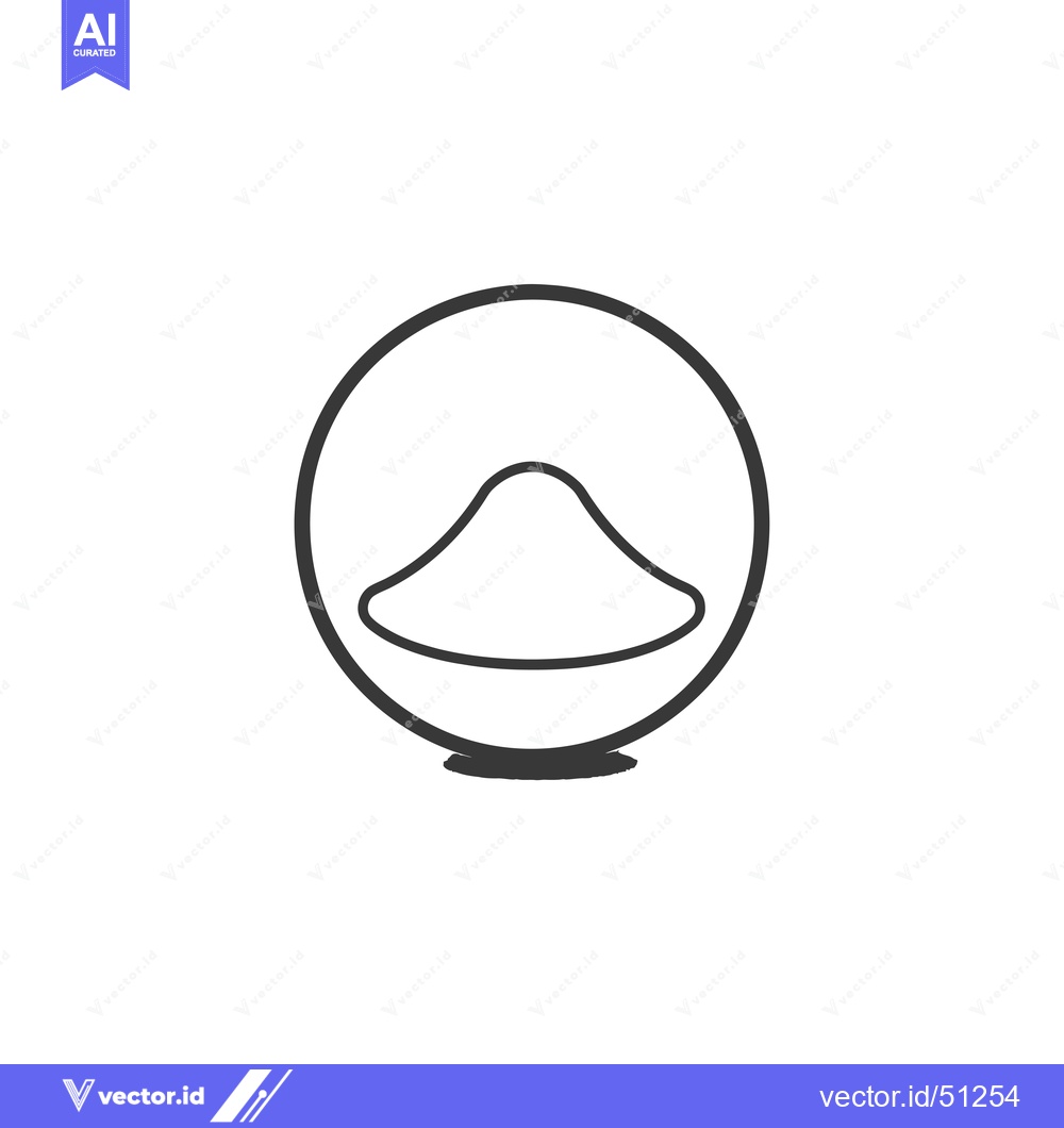 Premium Vector dari Line art icon of a spinning top