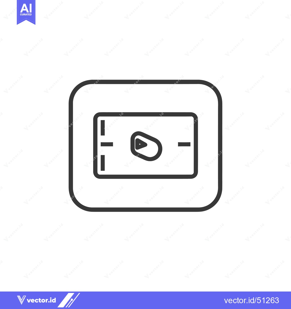 Premium Vector dari Line Art Icon of a Video Cassette Tape