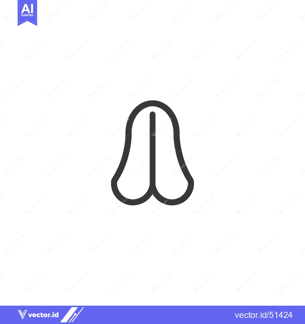 Premium Vector dari Line art illustration of a bell with a rounded, split bottom