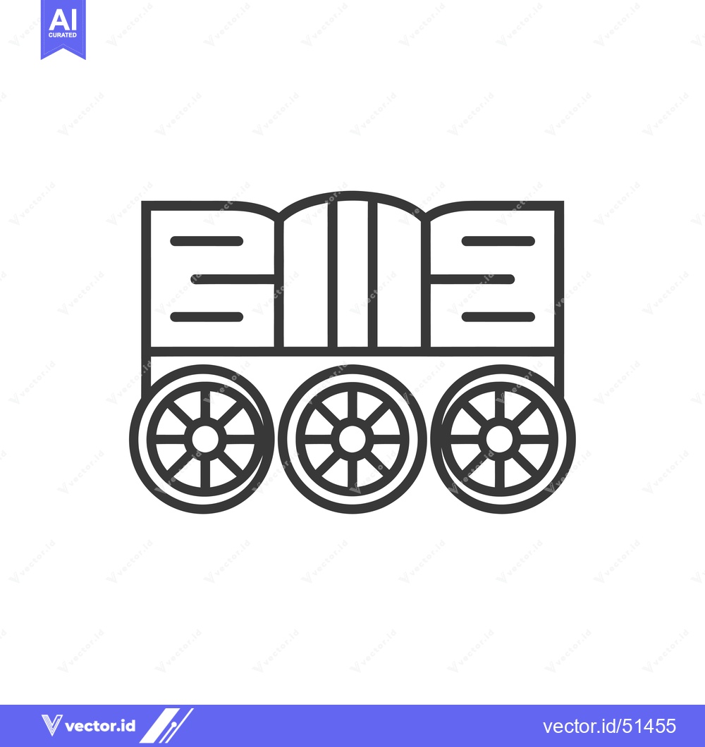 Premium Vector of Line art illustration of a book with three wheels