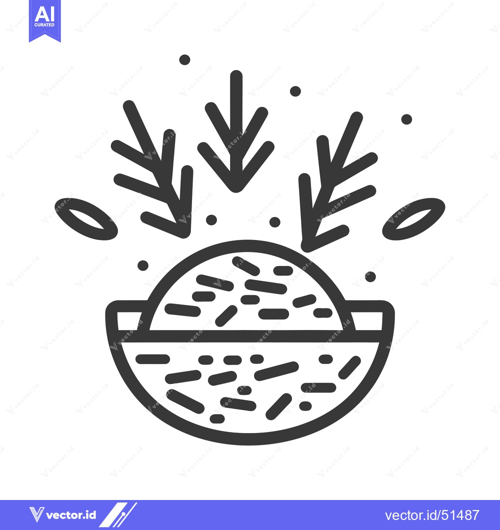 Premium Vector dari Line Art Illustration of a Bowl of Sprinkles with Sprinkles Flying Out