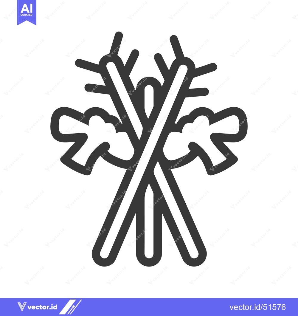Premium Vector dari Line Art Illustration of a Bunch of Celery Stalks