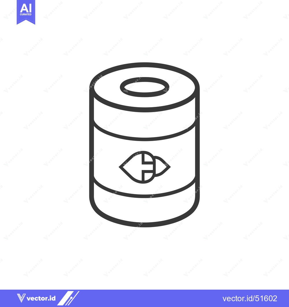 Premium Vector dari Line Art Illustration of a Can with a Heart-Shaped Logo