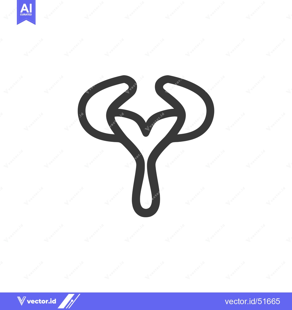 Premium Vector of Line art illustration of a cashew nut