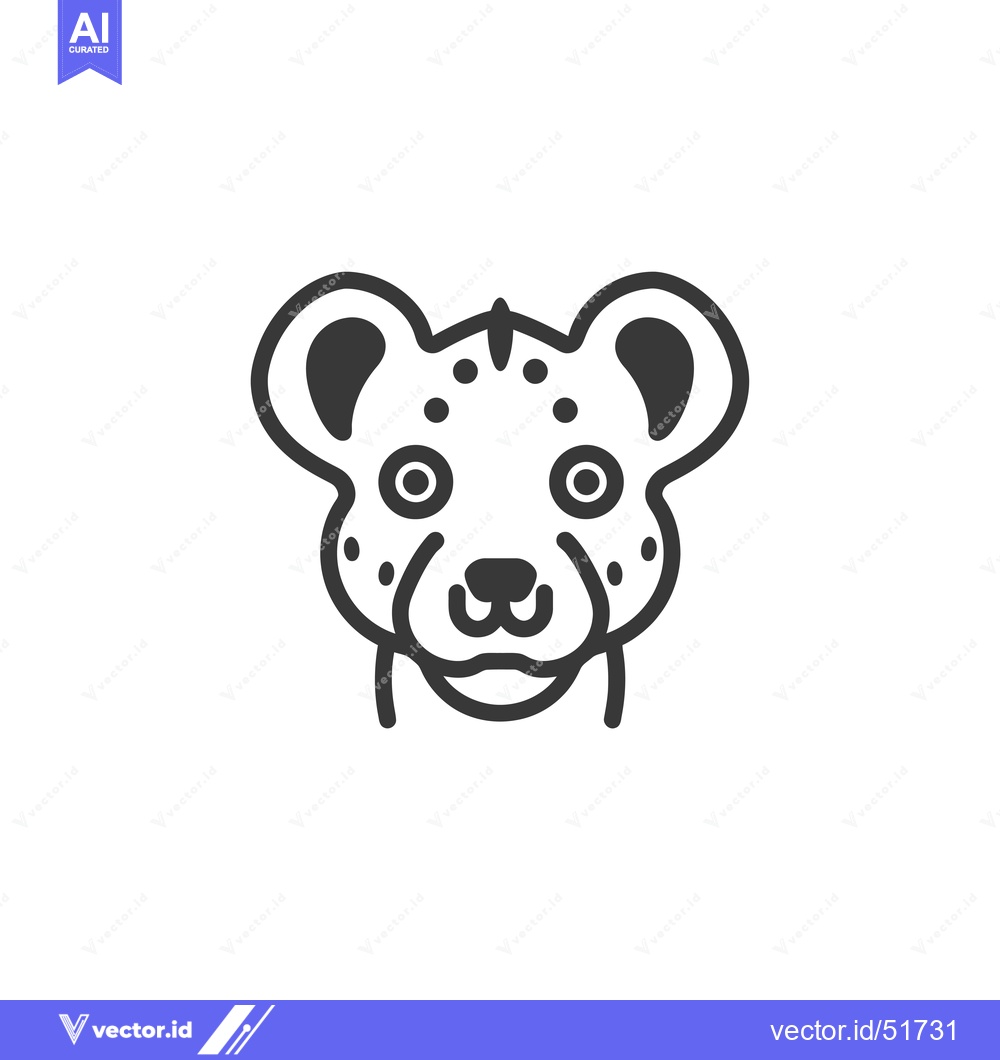 Premium Vector dari Line art illustration of a cheetah's face