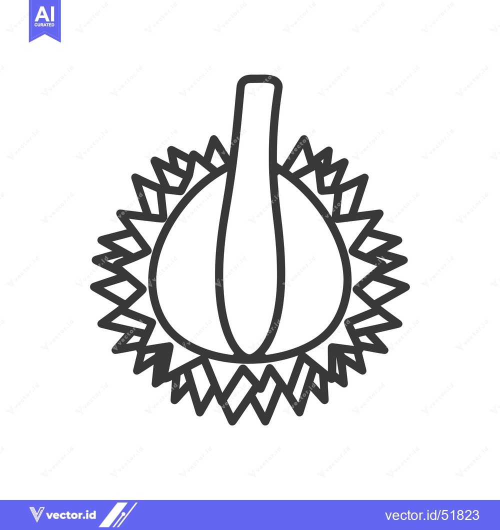 Premium Vector dari Line art illustration of a chestnut with a husk