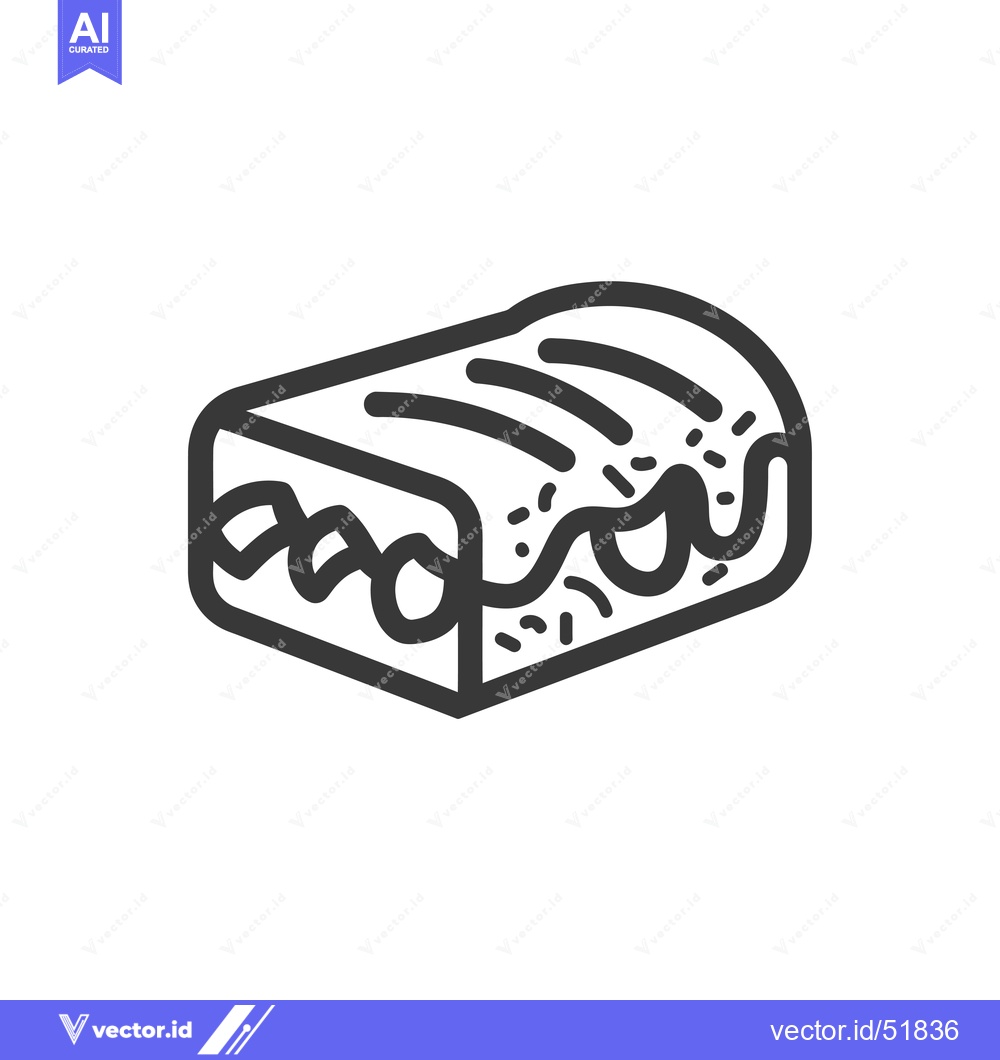 Premium Vector dari Line Art Illustration of a Chocolate Bar with Caramel