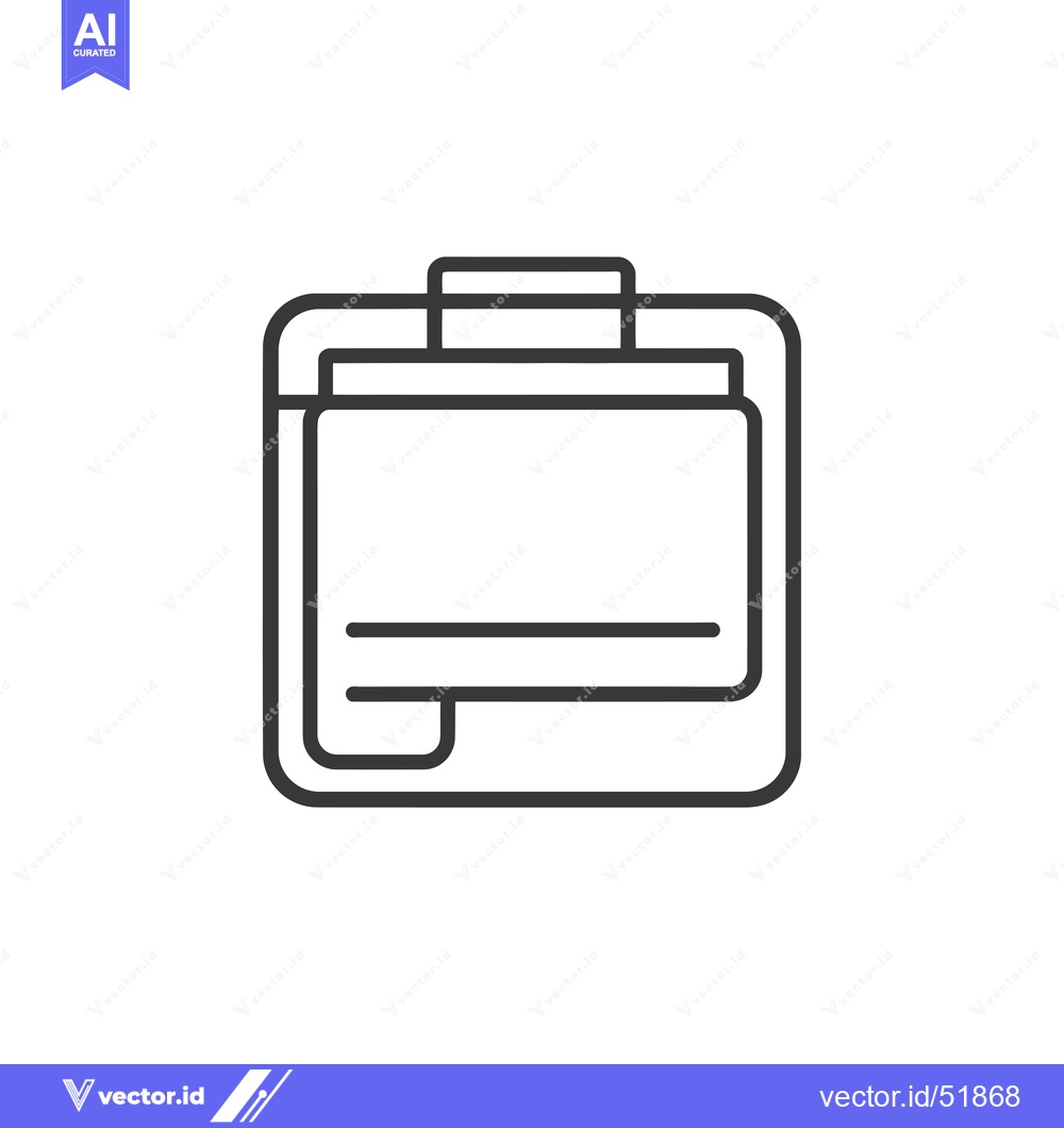 Premium Vector of Line Art Illustration of a Clipboard with Paper Inside
