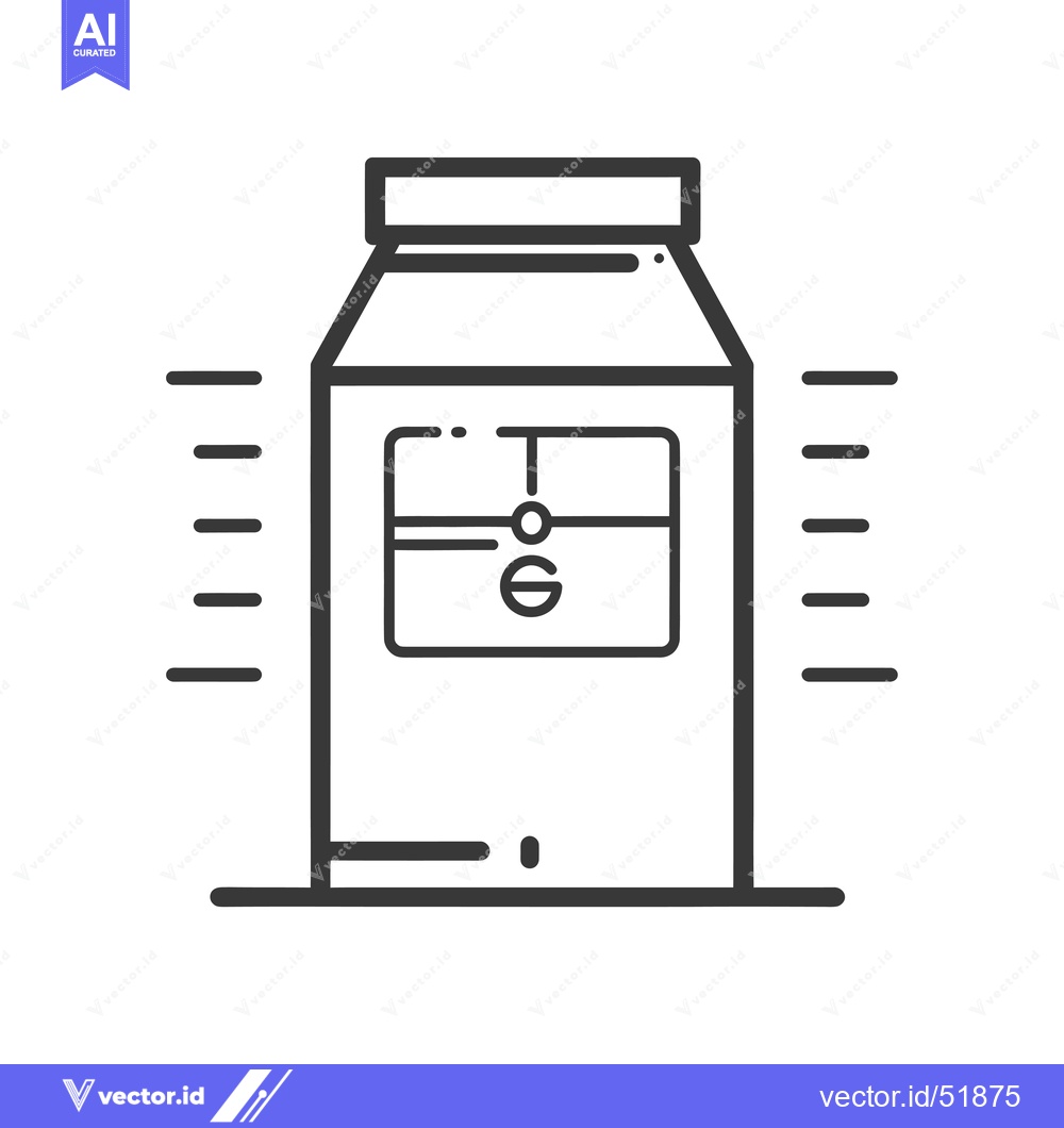 Premium Vector dari Line Art Illustration of a Closed Jar with a Label