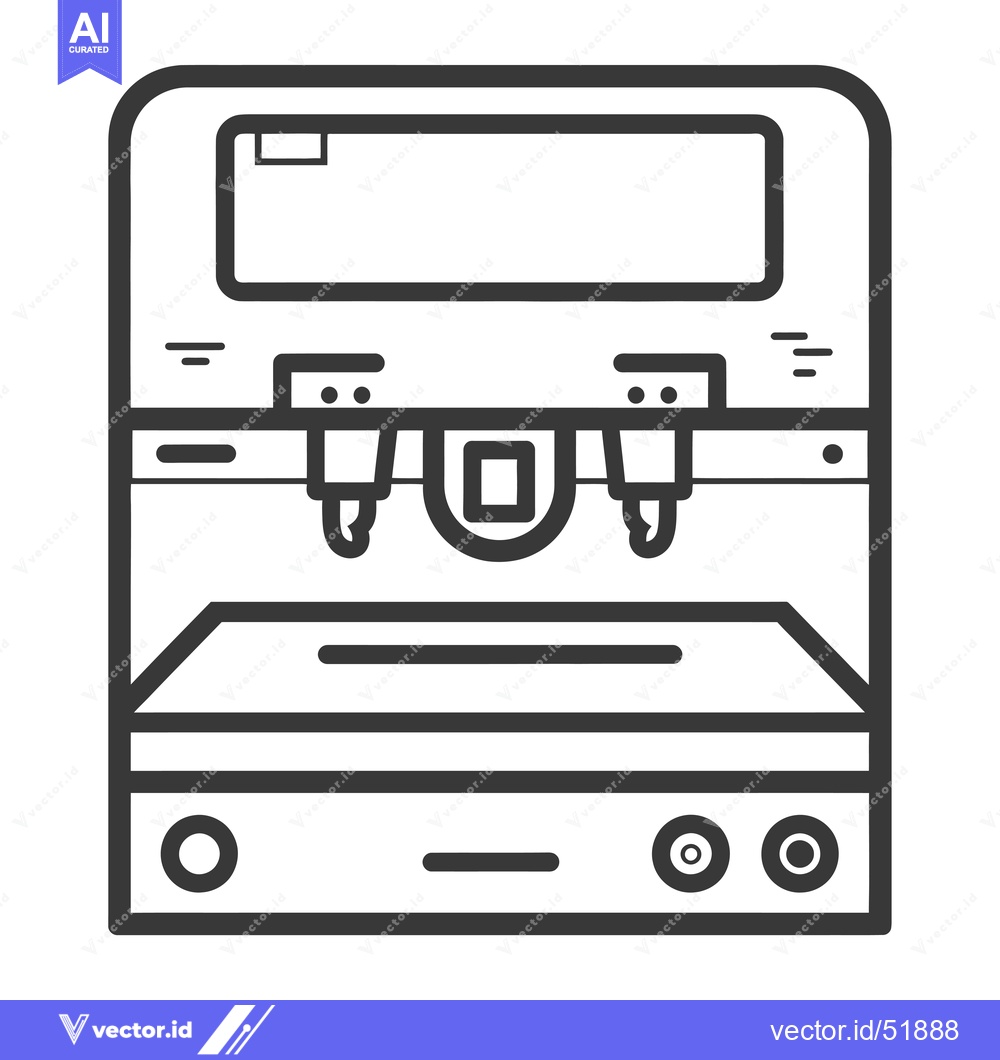 Premium Vector of Line Art Illustration of a Coffee Machine