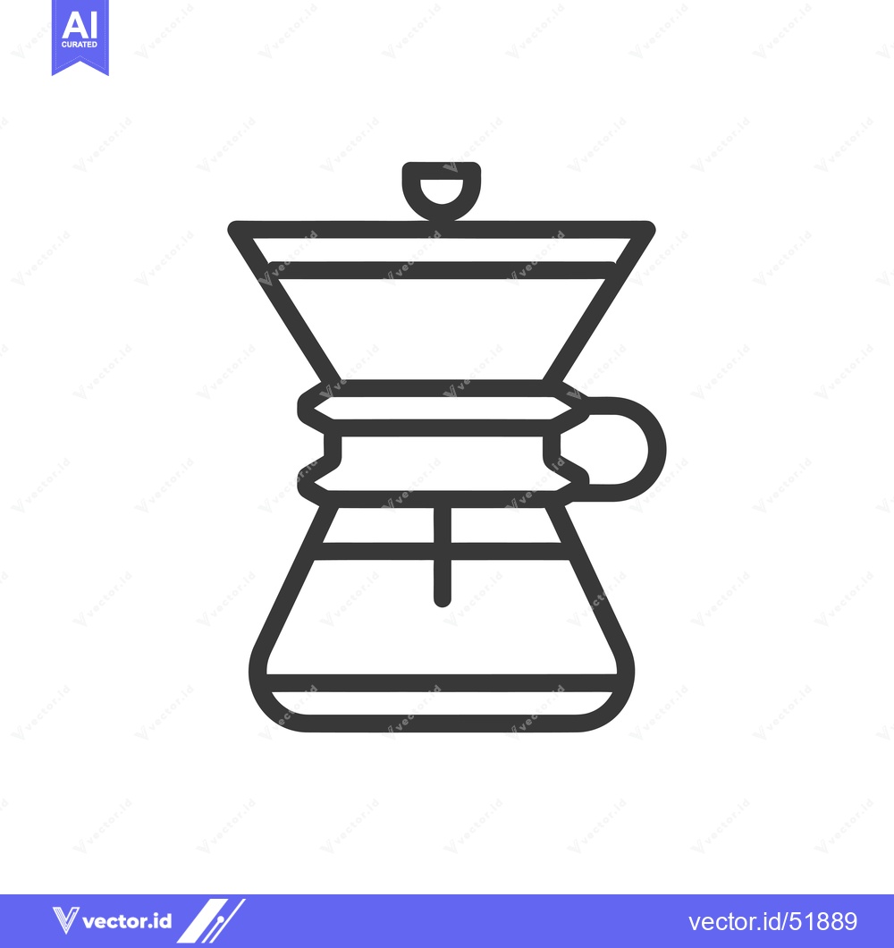 Premium Vector dari Line Art Illustration of a Coffee Maker