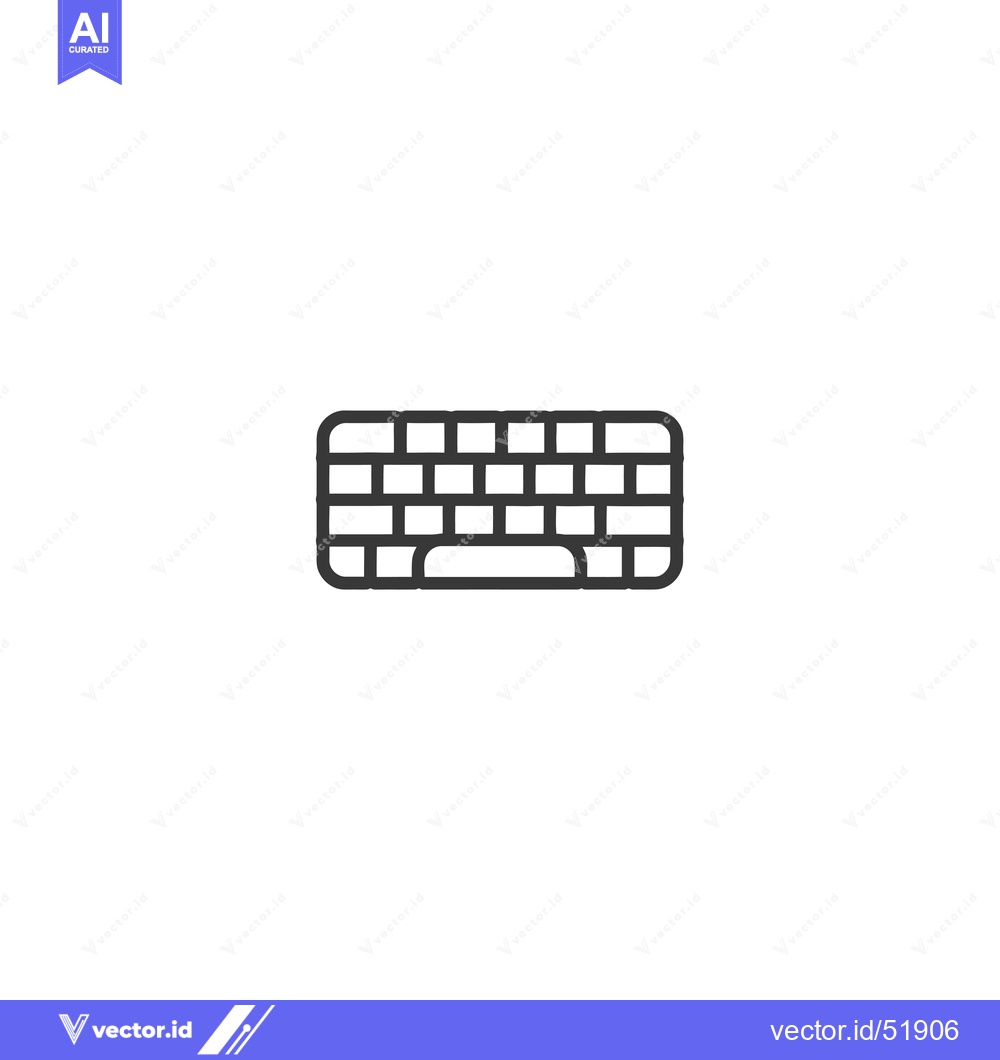 Premium Vector dari Line art illustration of a computer keyboard