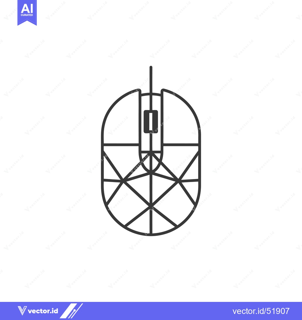 Premium Vector dari Line art illustration of a computer mouse
