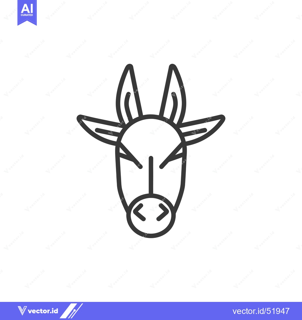 Premium Vector dari Line Art Illustration of a Cow's Head
