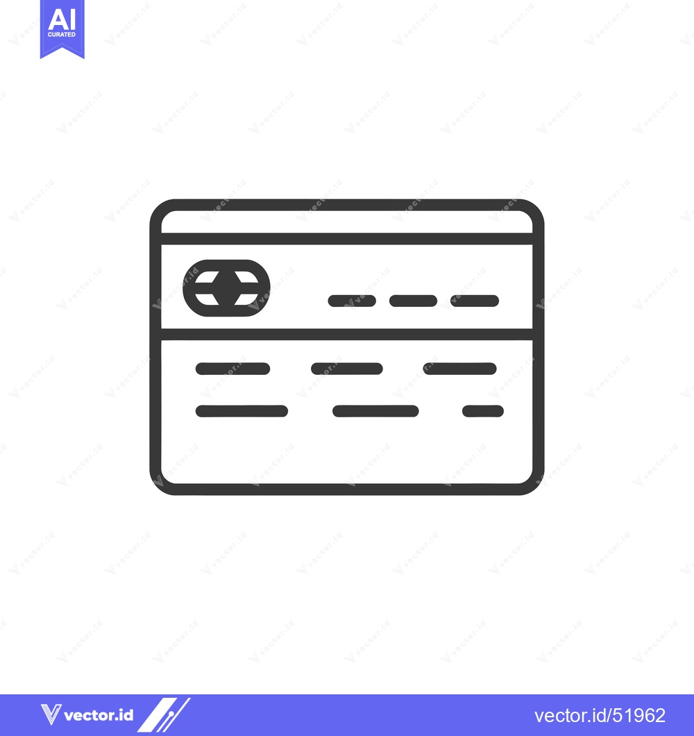 Premium Vector dari Line Art Illustration of a Credit Card with Global Symbol