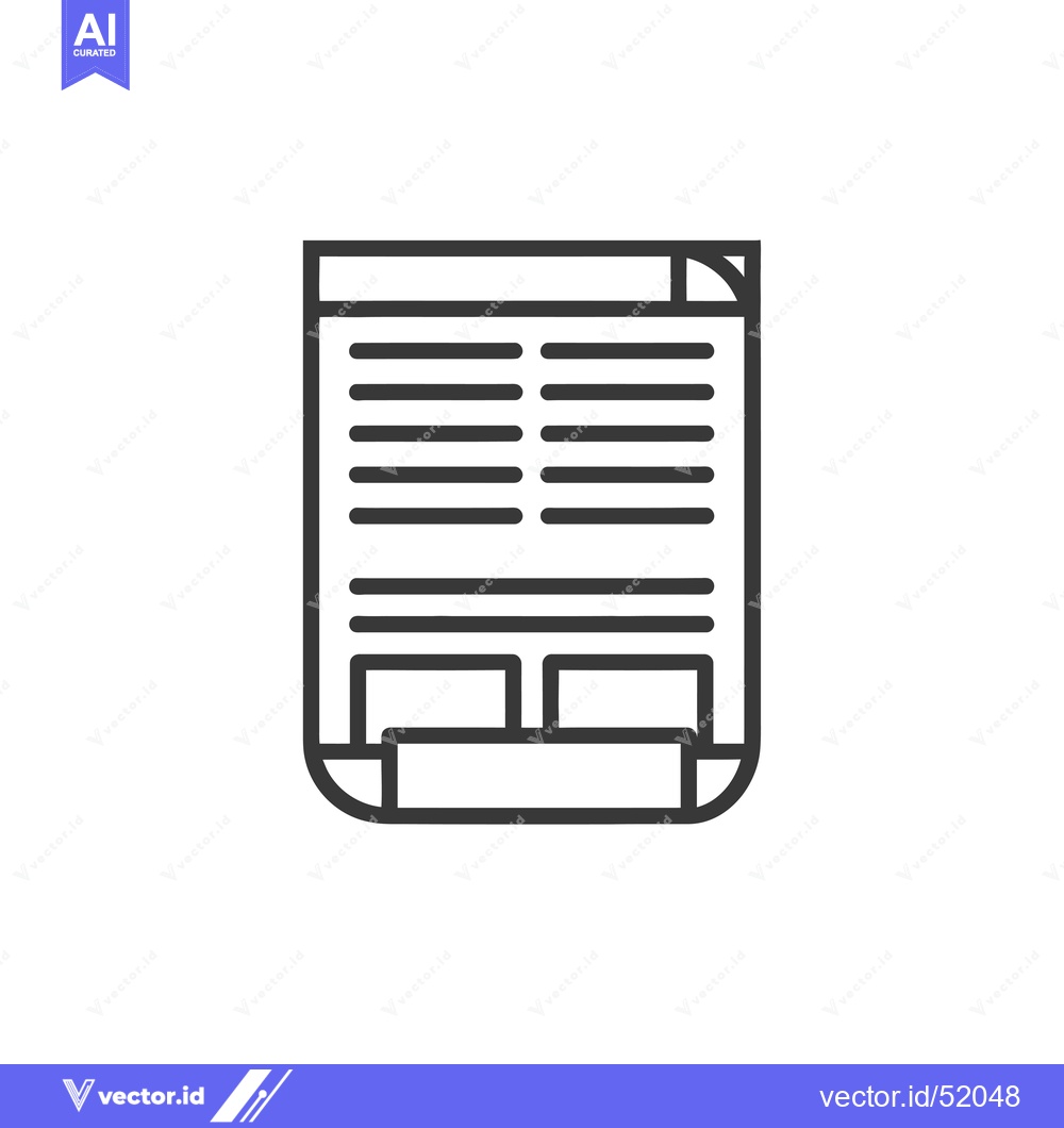 Premium Vector dari Line Art Illustration of a Document with Text and Images