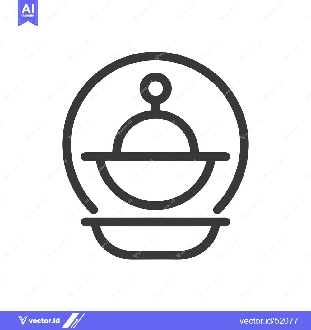 Premium Vector of Line Art Illustration of a Dome with a Knob on Top