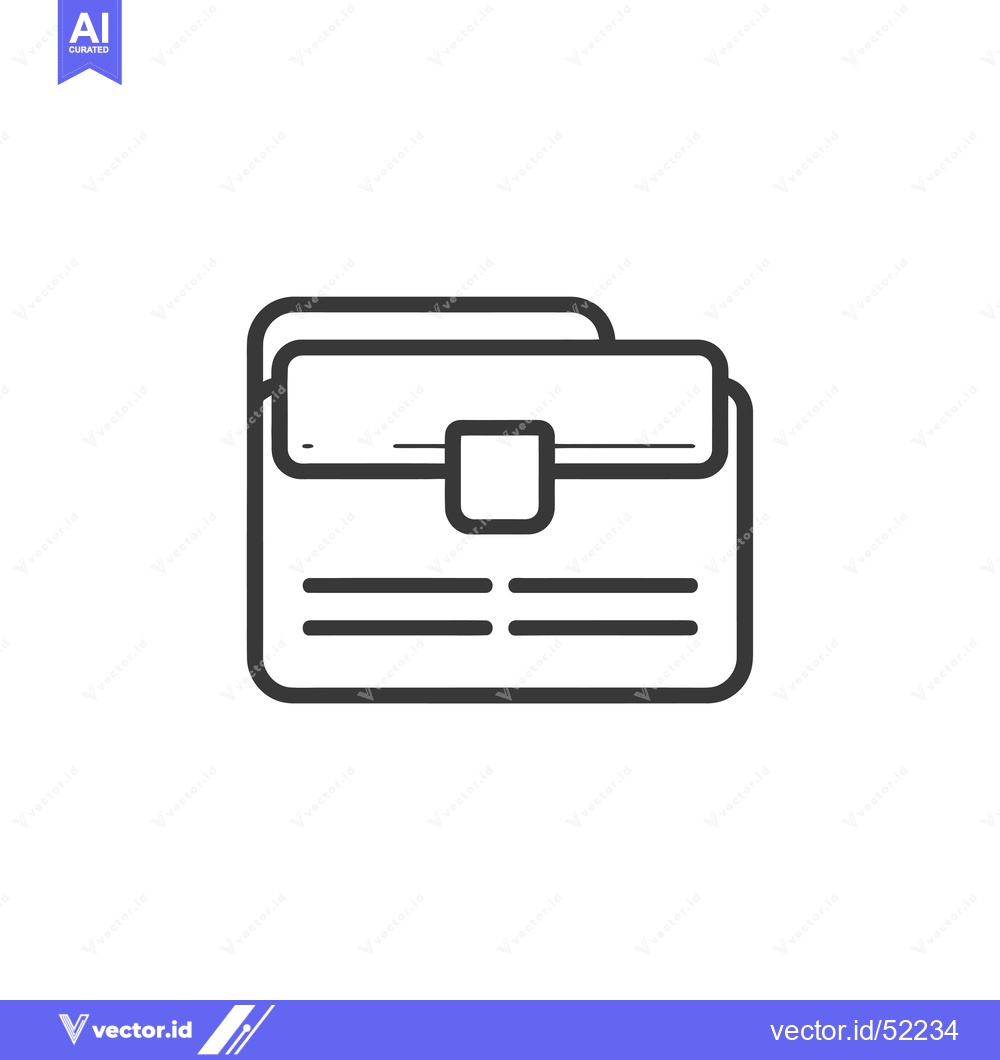 Premium Vector dari Line art illustration of a folder with three lines inside