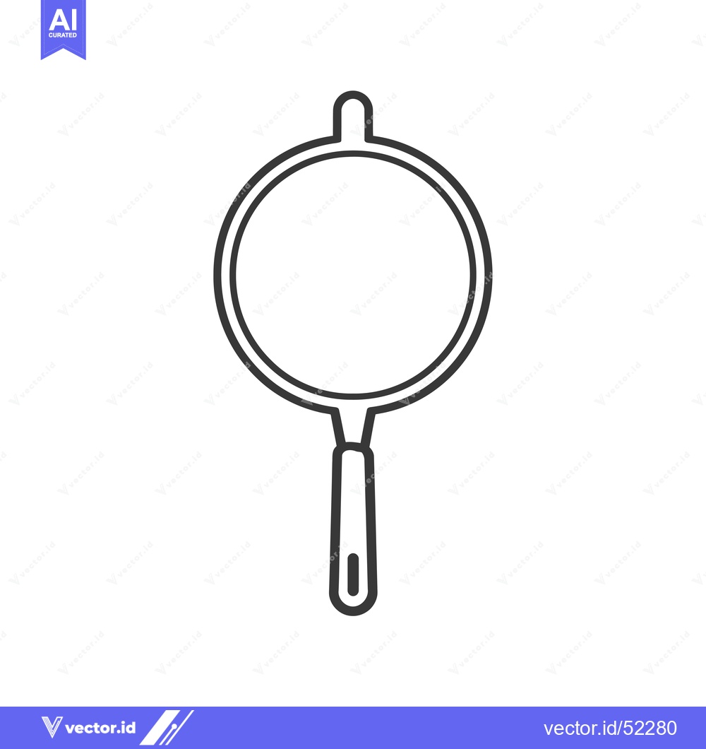 Premium Vector dari Line Art Illustration of a Frying Pan