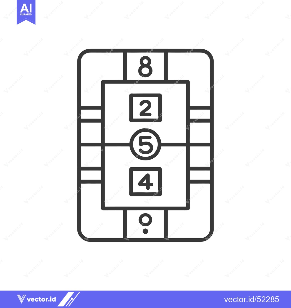 Premium Vector dari Line Art Illustration Of A Game Board With Numbers 9419