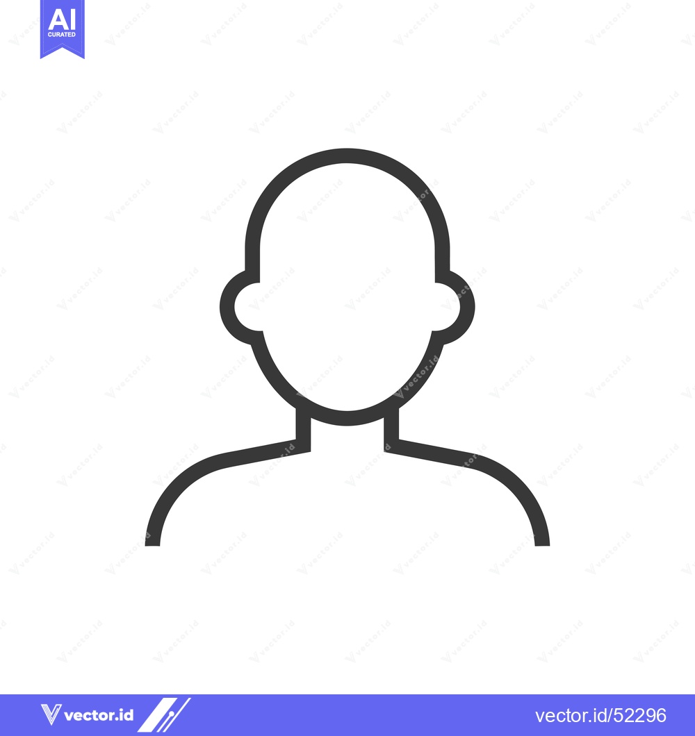 Premium Vector dari Line art illustration of a generic human profile