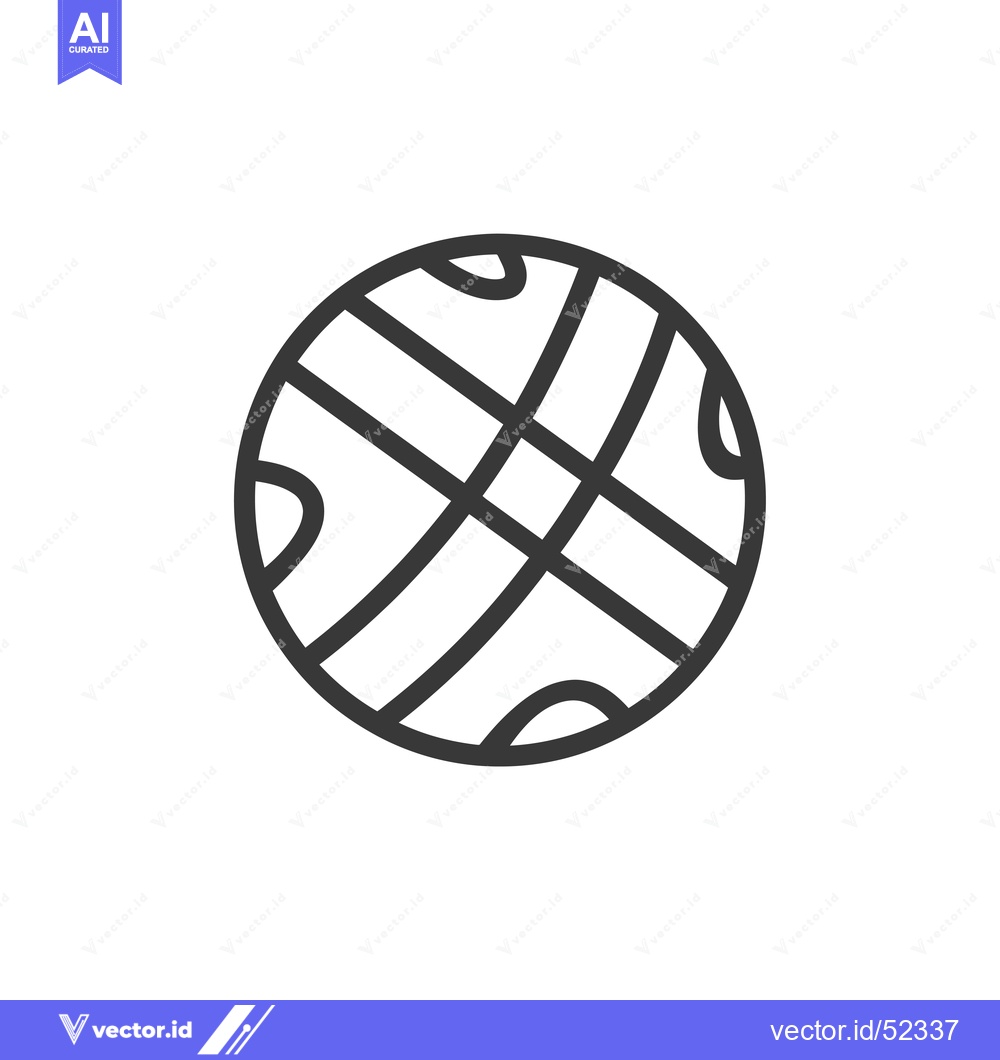 Premium Vector of Line Art Illustration of a Globe with Lines and Curves
