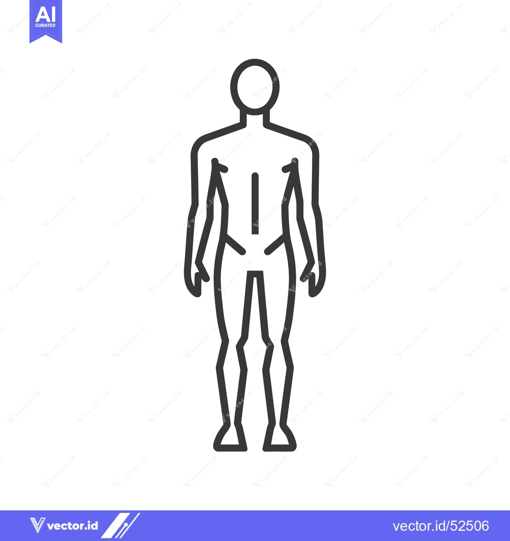 Premium Vector dari Line Art Illustration of a Human Figure