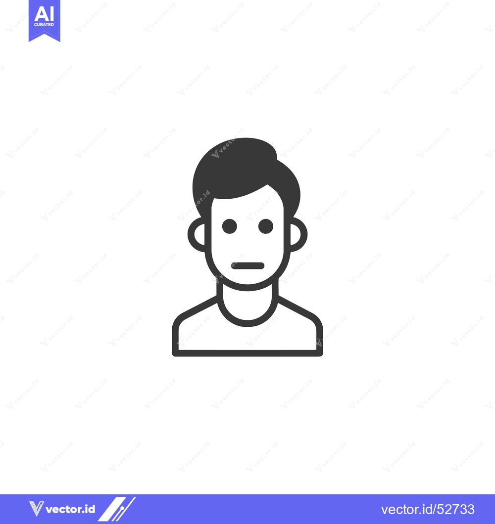 Premium Vector of Line Art Illustration of a Man's Face and Shoulders