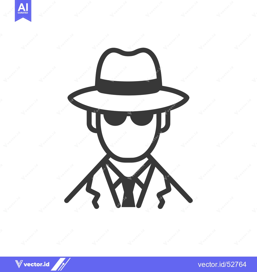 Premium Vector of Line art illustration of a man wearing a hat and sunglasses