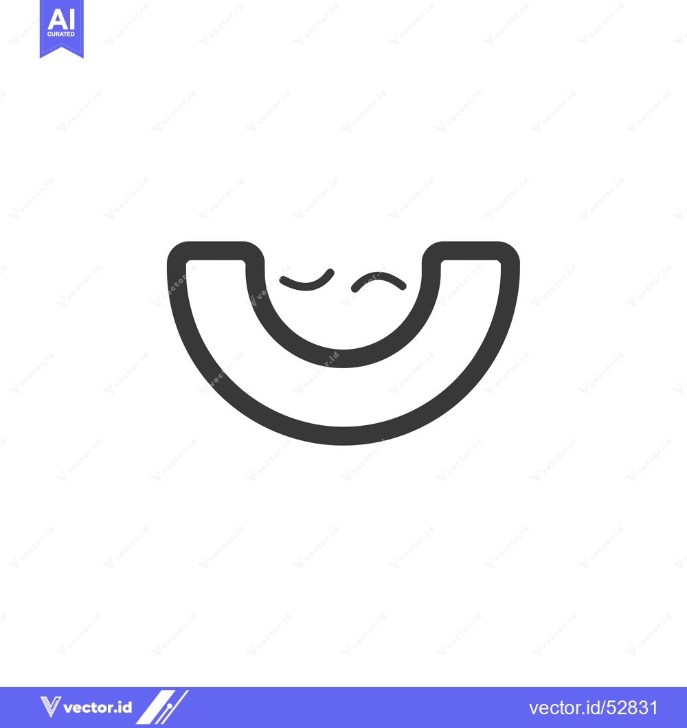 Premium Vector dari Line Art Illustration of a Melon Slice