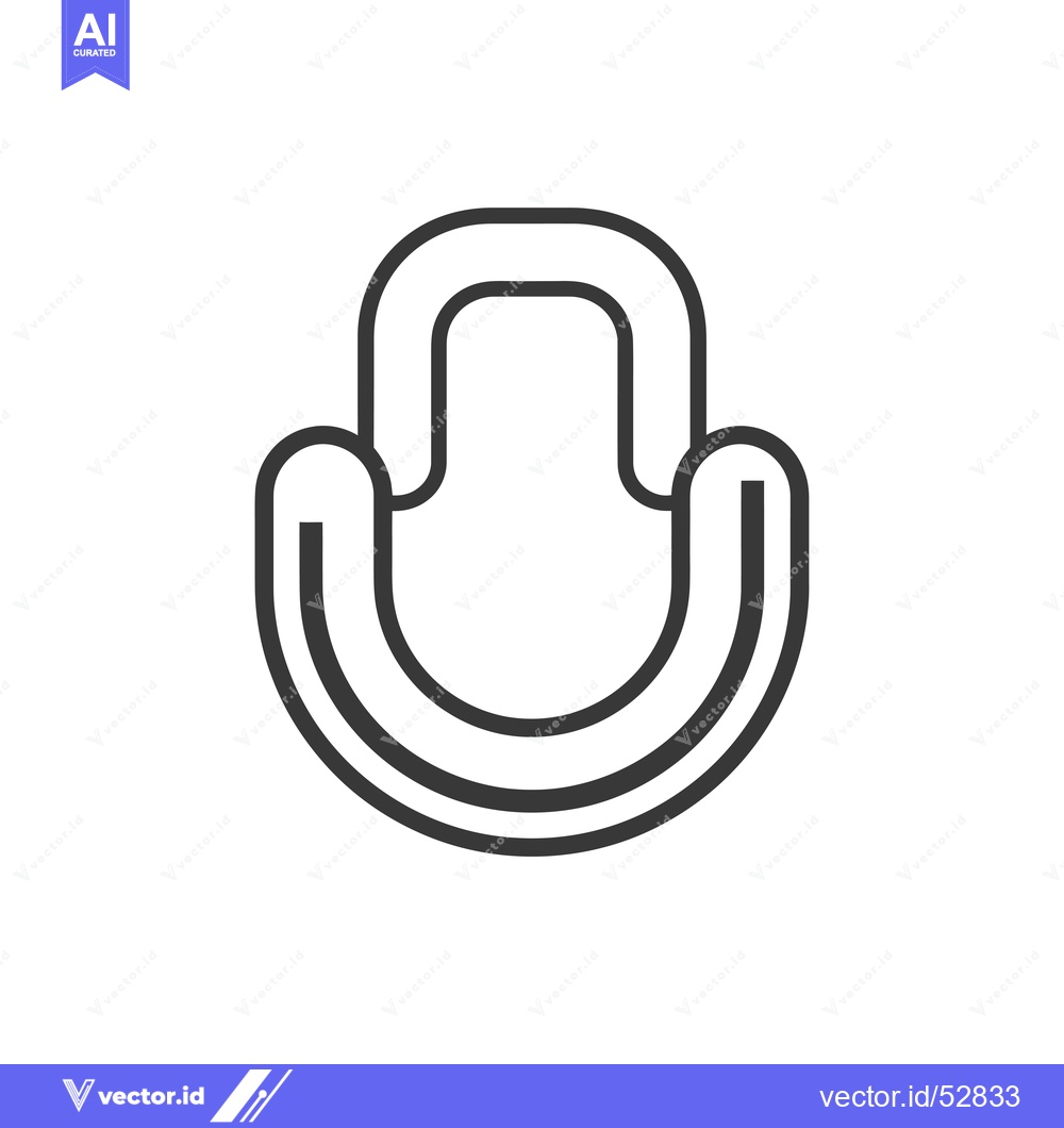 Premium Vector dari Line art illustration of a microphone