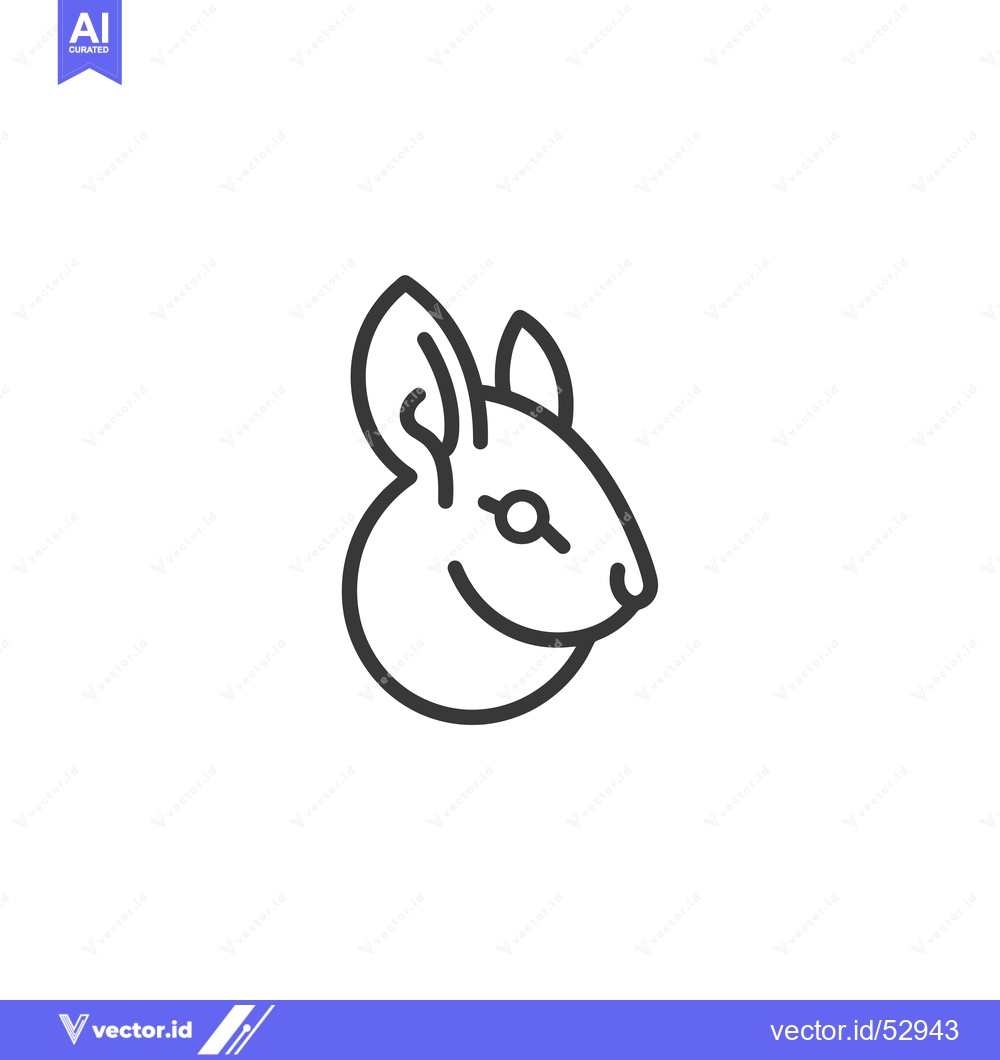 Premium Vector of Line Art Illustration of a Mouse's Head