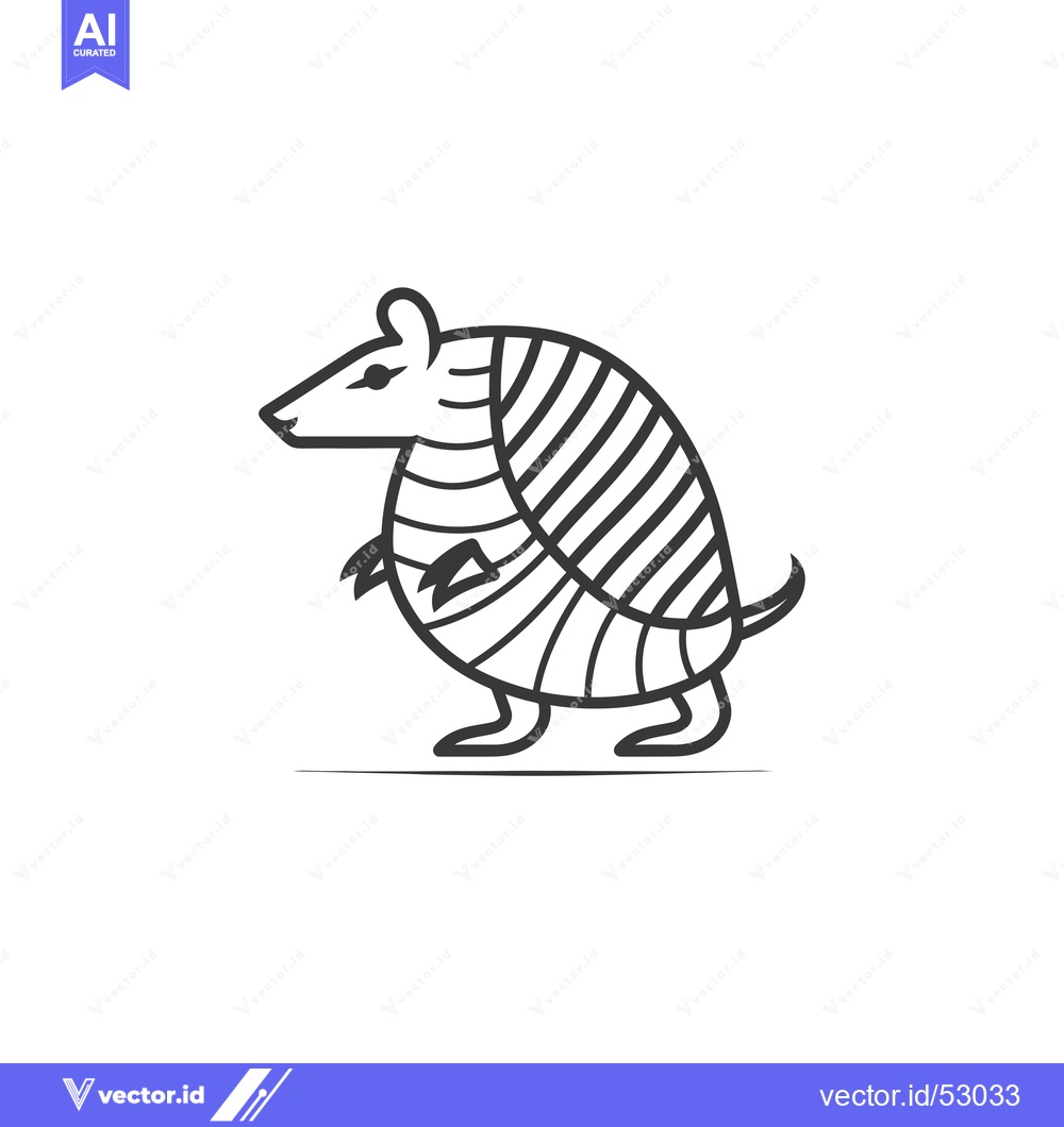 Premium Vector dari Line Art Illustration of an Armadillo