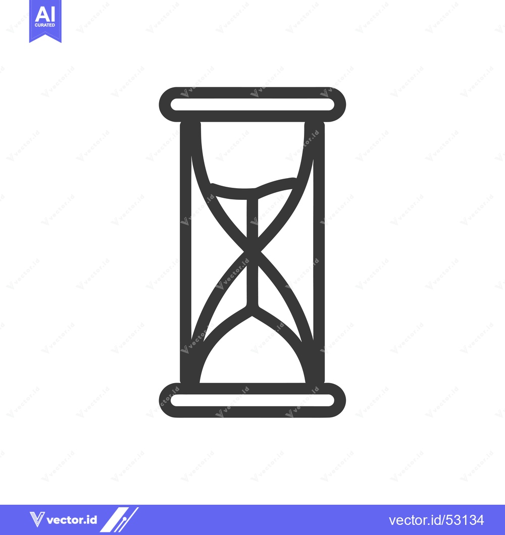 Premium Vector dari Line Art Illustration of an Hourglass