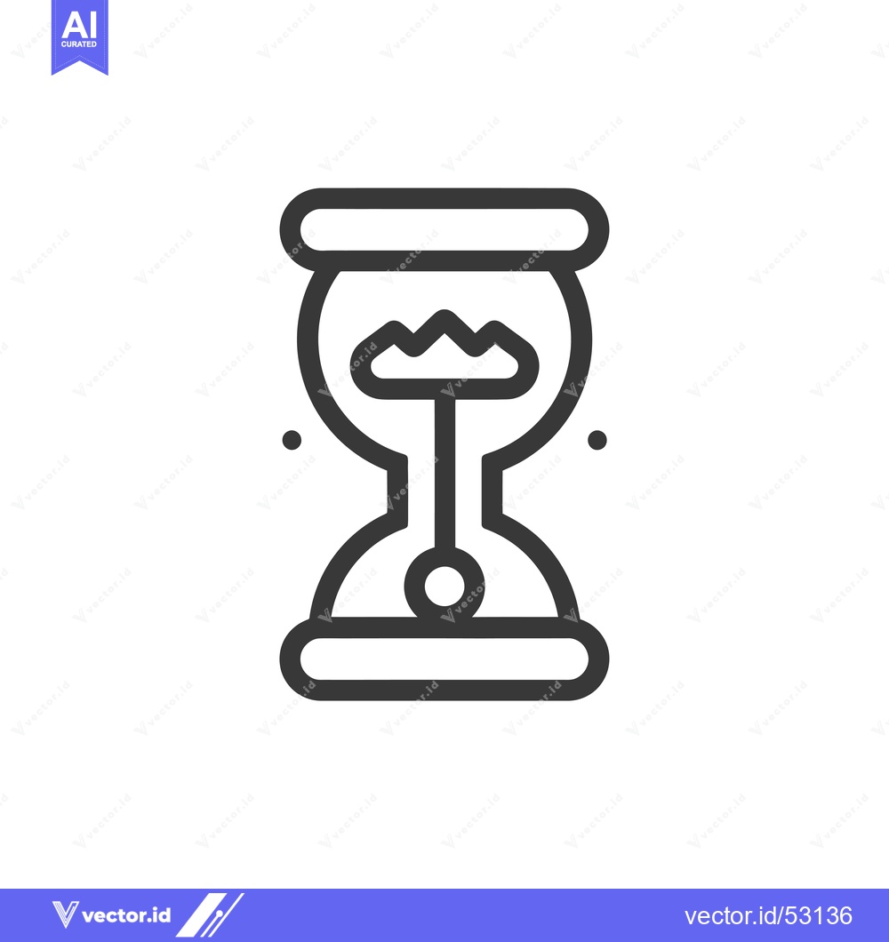 Premium Vector dari Line Art Illustration of an Hourglass
